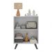 Armário Cômoda Infantil 2 Portas Retrô Multimóveis MP4231 Branco/Preto
