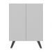Armário Cômoda Infantil 2 Portas Retrô Multimóveis MP4231 Branco/Preto