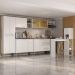 Armário Cozinha Completa 6 Pçs com Bancada Siena Multimóveis MP2244 Branco