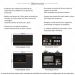 Armário Cozinha Modulada Compacta 105cm com Balcão para Cooktop e Rodapé Veneza Multimóveis MP2294 Preto/Dourado