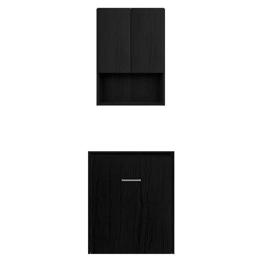Armário Lavanderia 2 Portas com Mesa Dobrável Ibiza Multimóveis Preto