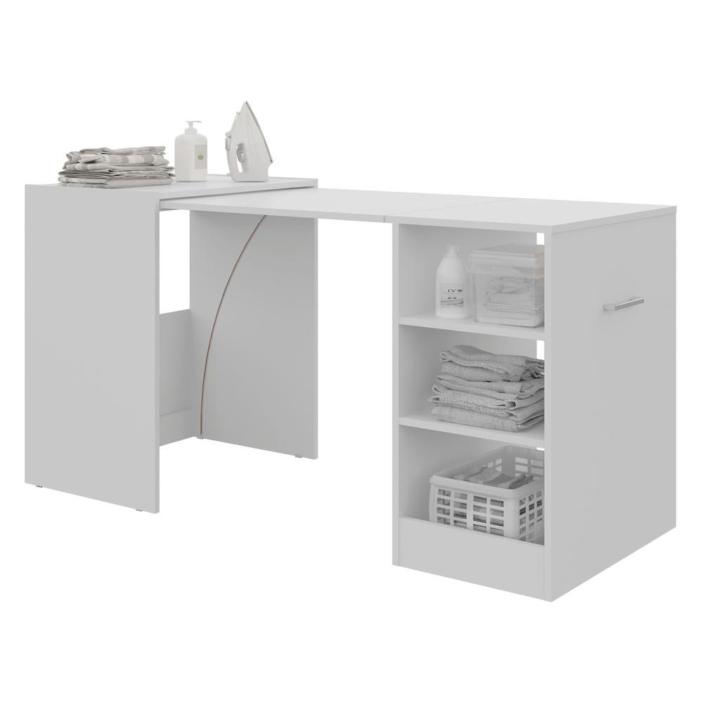 Armário Lavanderia / Mesa Dobrável Ibiza Multimóveis Branco