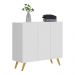 Armário Lavanderia Retrô com 3 Portas 90 cm Multimóveis MP5033 Branco/Natural