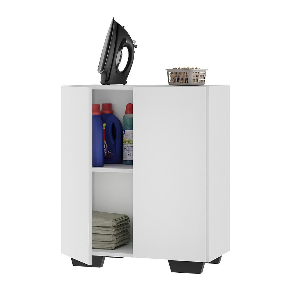 Armário Lavanderia com 2 Portas Multimóveis MP5023 Branco/Preto