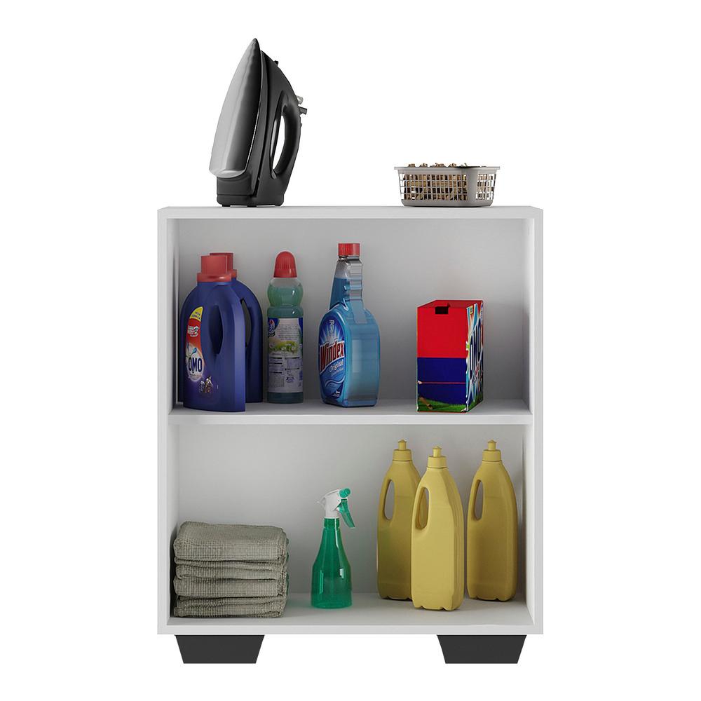 Armário Lavanderia com 2 Portas Multimóveis MP5023 Branco/Preto