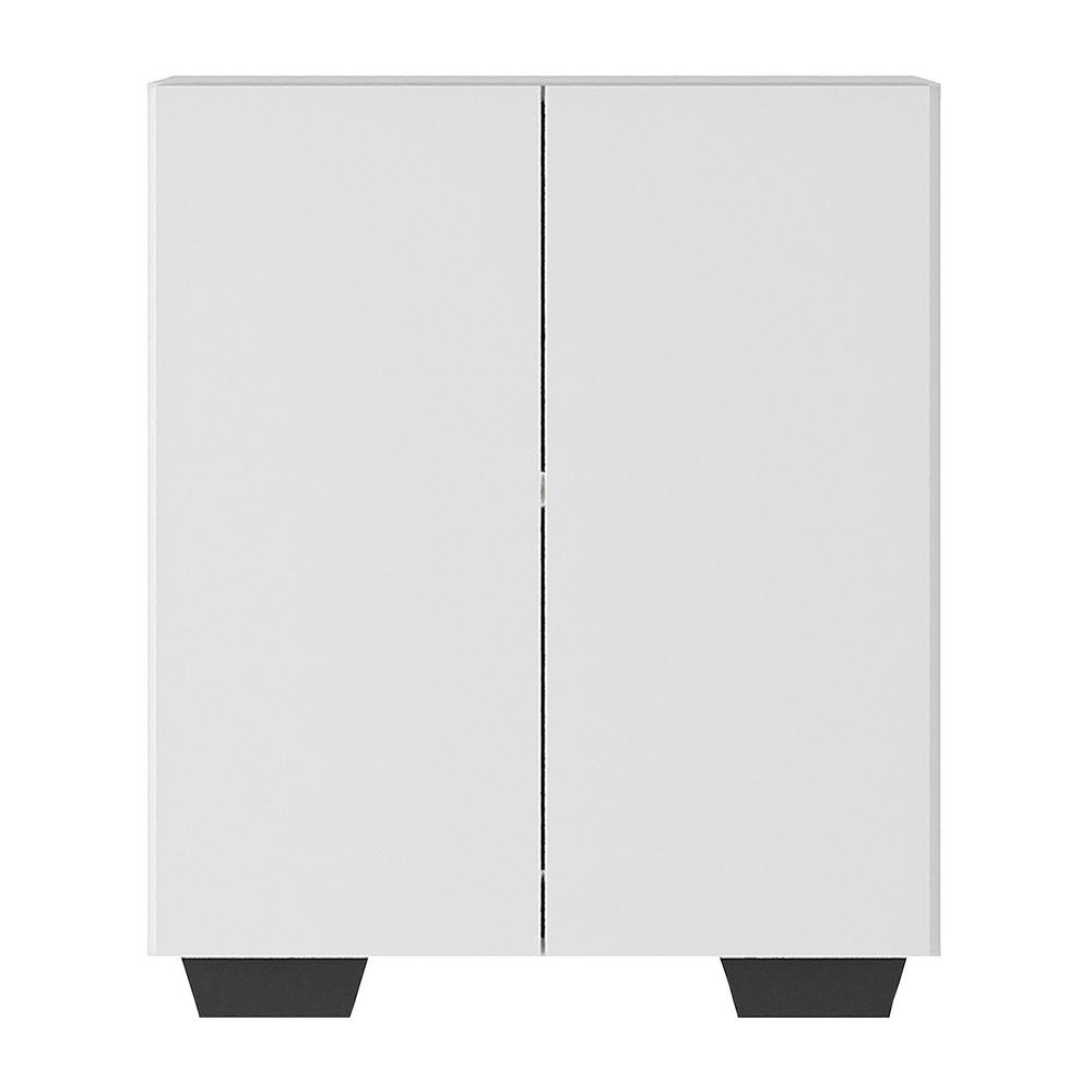 Armário Lavanderia com 2 Portas Multimóveis MP5023 Branco/Preto