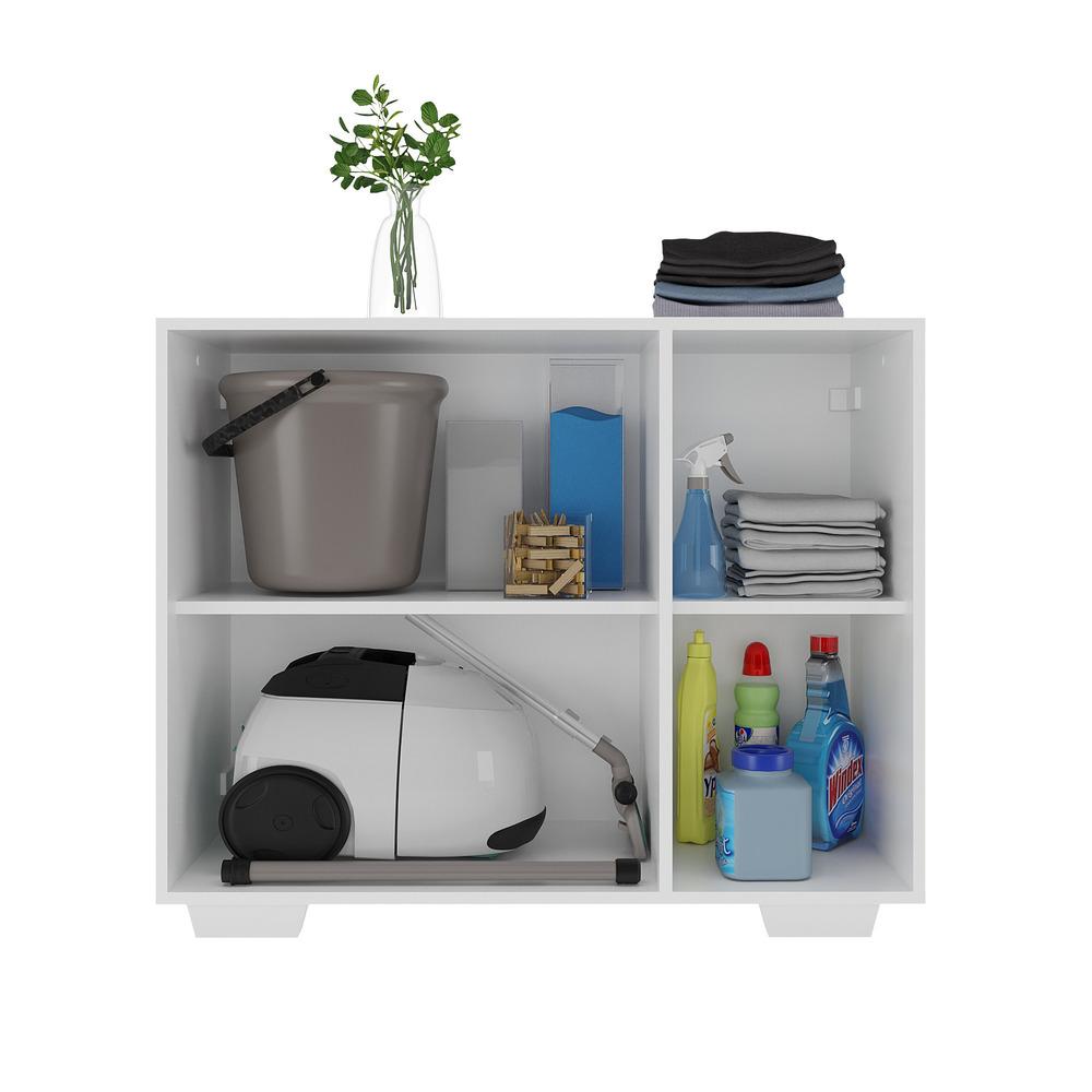 Armário Lavanderia com 3 Portas 90 cm Multimóveis MP5034 Branco