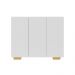 Armário Lavanderia com 3 Portas 90 cm Multimóveis MP5034 Branco/Natural