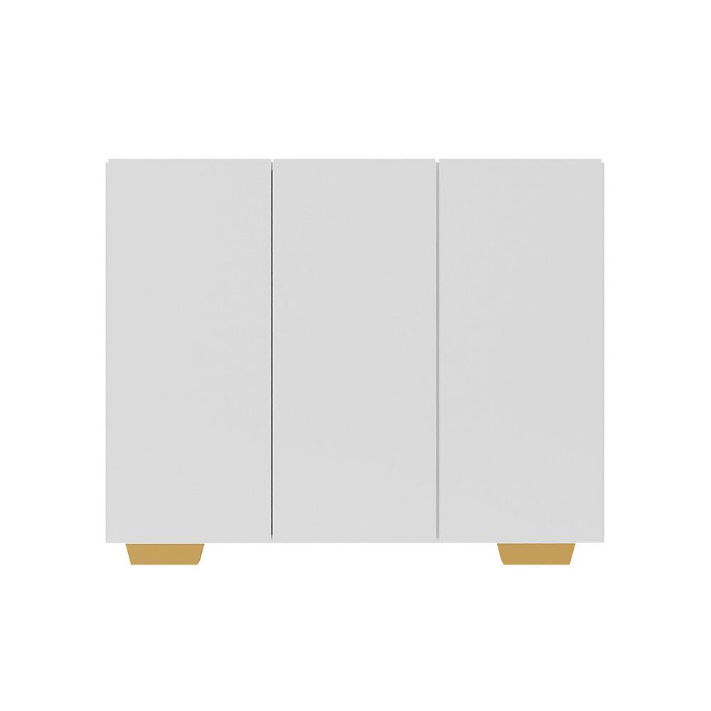 Armário Lavanderia com 3 Portas 90 cm Multimóveis MP5034 Branco/Natural