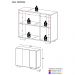 Armário Lavanderia com 3 Portas 90 cm Multimóveis MP5034 Branco/Preto
