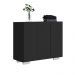 Armário Lavanderia com 3 Portas 90 cm Multimóveis MP5034 Preto/Branco