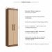 Armário Multiuso de Lavanderia 2 Portas Multimóveis CR35264 Castanho/Nude
