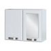 Armário de Banheiro Aéreo de Aço com Espelho e 2 Portas Multimóveis CR10142 Branco
