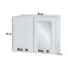 Armário de Banheiro Aéreo de Aço com Espelho e 2 Portas Multimóveis CR10142 Branco