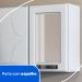 Armário de Banheiro Aéreo de Aço com Espelho e 2 Portas Multimóveis CR10142 Branco