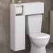 Armário de Banheiro para vaso sanitário  c/ suporte para papel higiênico e 2 Portas Multimóveis Bco