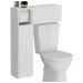 Armário de Banheiro para vaso sanitário  c/ suporte para papel higiênico e 2 Portas Multimóveis Bco