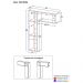 Armário de Banheiro para vaso sanitário  c/ suporte para papel higiênico e 2 Portas Multimóveis Bco