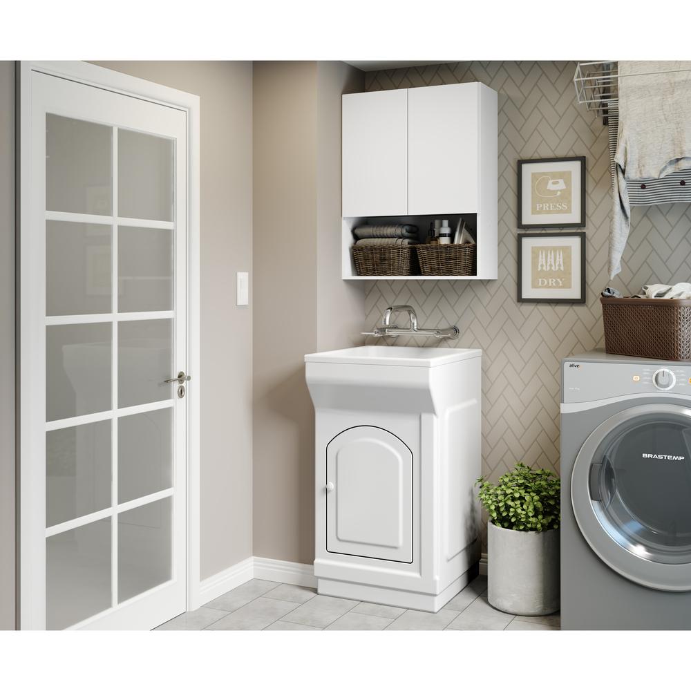 Armário de Banheiro/Lavanderia com 02 Portas Multimóveis Branco