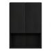 Armário de Banheiro/Lavanderia com 02 Portas Multimóveis FG3044 Preto