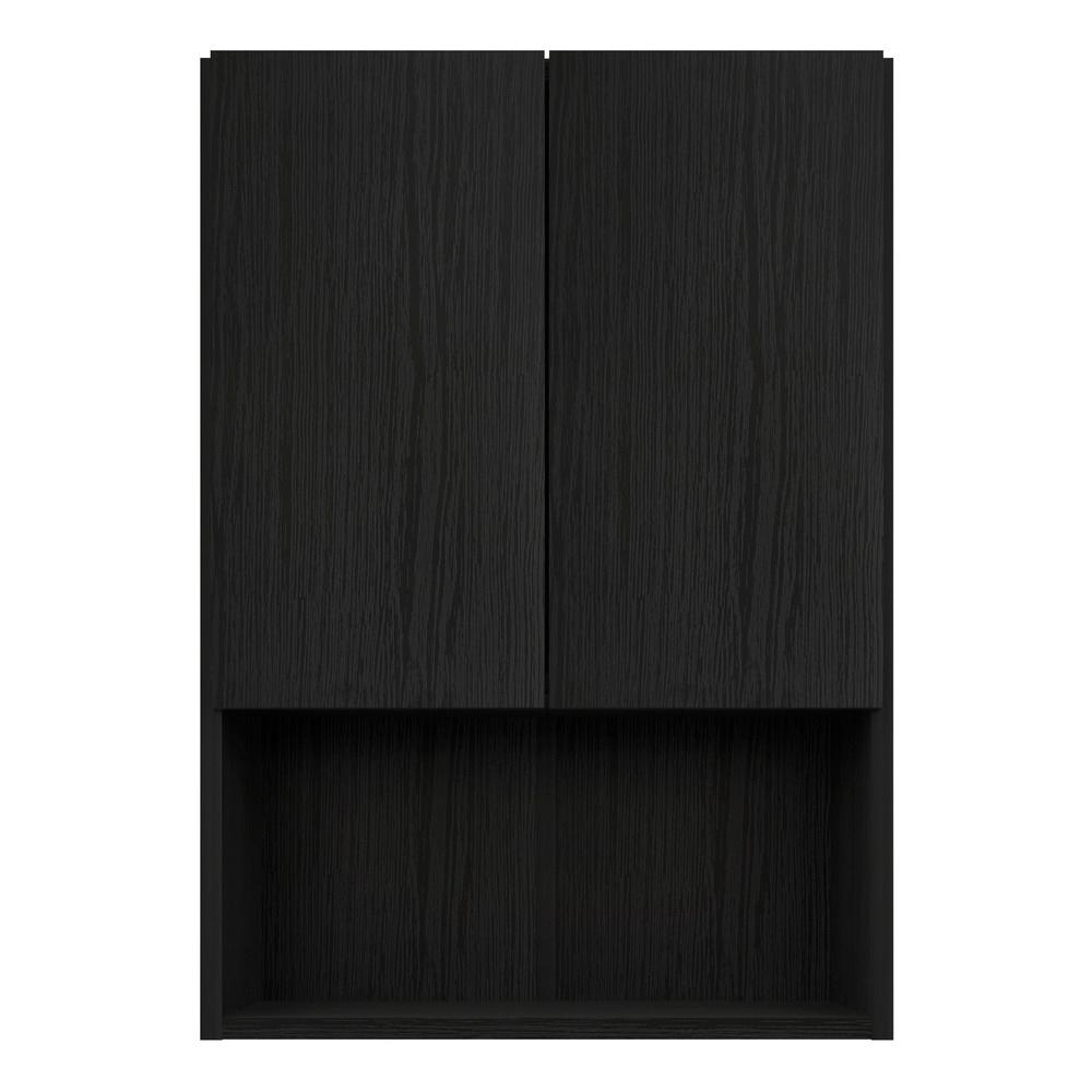 Armário de Banheiro/Lavanderia com 02 Portas Multimóveis FG3044 Preto