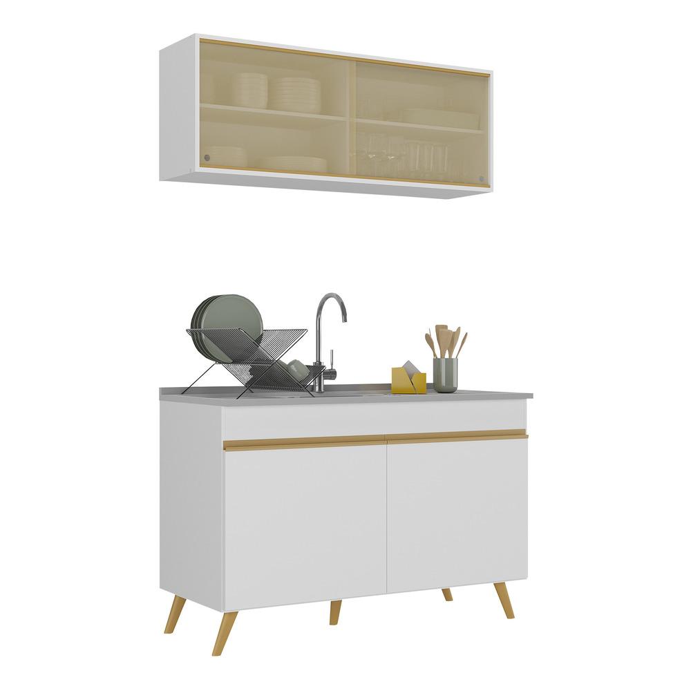 Armário de Compacta 2 peças  Veneza Multimóveis MP2140.156 Branco