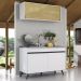 Armário de Compacta 2 peças  Veneza Multimóveis MP2140.964 Branco/Preto