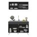 Armário de Compacta 2 peças Veneza Multimóveis MP2140.898 Preto/Branco