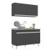 Armário de Compacta 2 peças Veneza Multimóveis MP2141.898 Preto/Branco