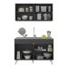 Armário de Compacta 2 peças Veneza Multimóveis MP2141.898 Preto/Branco