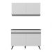 Armário de Compacta 2 peças Veneza Multimóveis MP2141.964 Branco/Preto