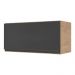 Armário de Cozinha Aéreo 1 Porta Basculante 70cm Lisboa Multimóveis MP2125 Rustic/Preto