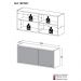 Armário de Cozinha Aéreo 105cm 2 Portas de Correr em Vidro Xangai Multimóveis MP2247 Branco