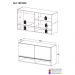 Armário de Cozinha Aéreo 105cm 2 Portas e Nichos Veneza Multimóveis MP2259 Branco/Dourado