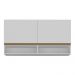 Armário de Cozinha Aéreo 105cm 2 Portas e Nichos Veneza Multimóveis MP2259 Branco/Dourado