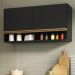Armário de Cozinha Aéreo 105cm 2 Portas e Nichos Veneza Multimóveis MP2259 Preto/Dourado