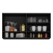 Armário de Cozinha Aéreo 105cm 2 Portas e Nichos Veneza Multimóveis MP2259 Preto/Dourado