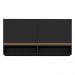 Armário de Cozinha Aéreo 105cm 2 Portas e Nichos Veneza Multimóveis MP2259 Preto/Dourado