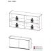 Armário de Cozinha Aéreo 120cm 2 Portas Veneza Multimóveis V3682 Preto/Dourado