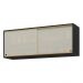 Armário de Cozinha Aéreo 120cm 2 Portas Vidro Veneza Multimóveis V3683 Preto/Dourado