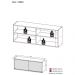 Armário de Cozinha Aéreo 120cm 2 Portas Vidro Veneza Multimóveis V3683 Preto/Dourado