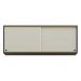 Armário de Cozinha Aéreo 120cm 2 Portas Vidro Veneza Multimóveis V3683 Preto/Dourado