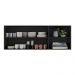 Armário de Cozinha Aéreo 150 cm 2 Portas Veneza GB Multimóveis MP3741 Preto