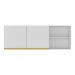 Armário de Cozinha Aéreo 150 cm 2 Portas Veneza GW Multimóveis MP3741 Branco
