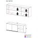 Armário de Cozinha Aéreo 150 cm 2 Portas Veneza Multimóveis MP3741.895 Preto