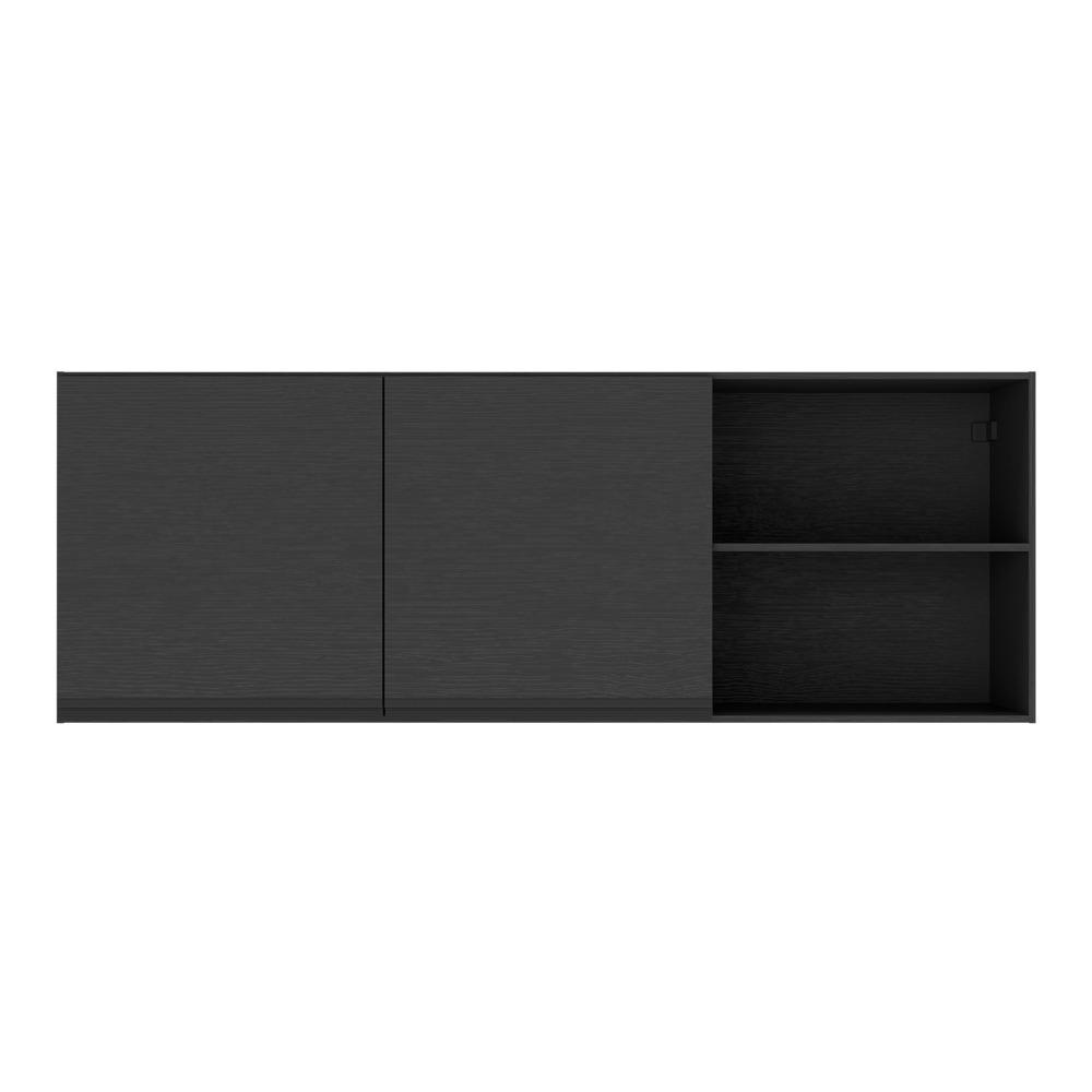Armário de Cozinha Aéreo 150 cm 2 Portas Veneza Multimóveis MP3741.895 Preto