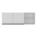 Armário de Cozinha Aéreo 150 cm 2 Portas Veneza Multimóveis MP3741.964 Branco/Preto