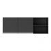 Armário de Cozinha Aéreo 150cm 2 Portas Veneza Multimóveis V3741 Preto/Branco