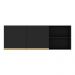 Armário de Cozinha Aéreo 150cm 2 Portas Veneza Multimóveis V3741 Preto/Dourado