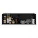 Armário de Cozinha Aéreo 4 Portas Multimóveis MP2156 Preto